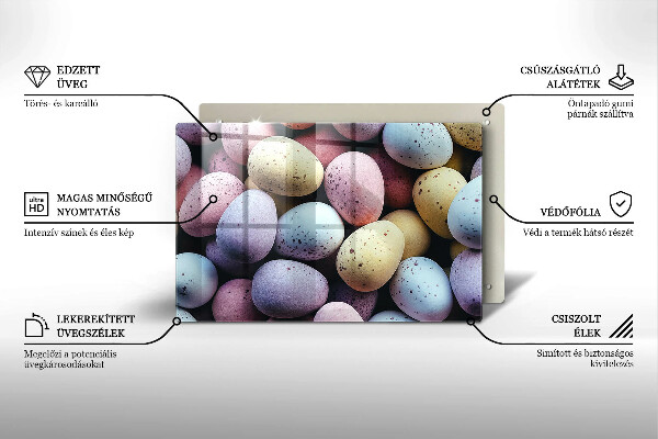 Placă sticla protectie aragaz Ouă de Paște