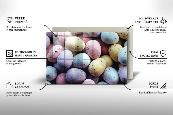 Placă sticla protectie aragaz Ouă de Paște