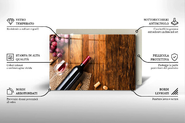 Placă sticla protectie aragaz O sticlă de vin roșu