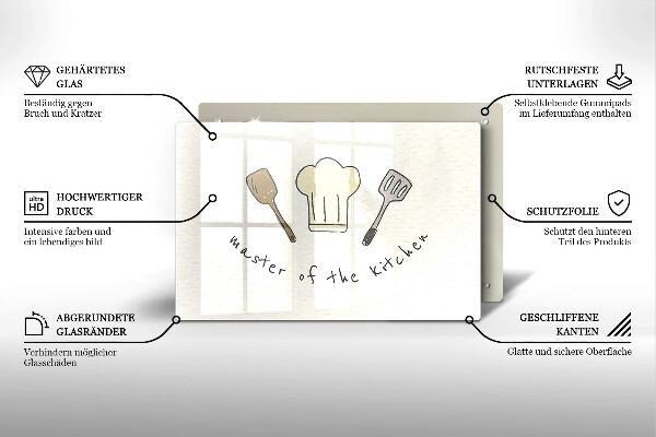 Placă sticla protectie aragaz Master of the Kitchen