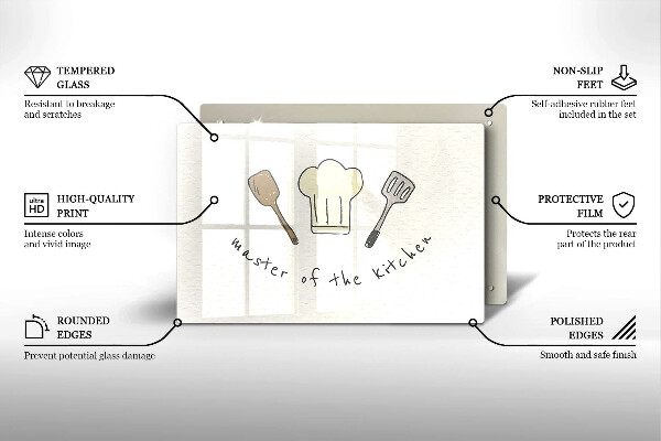 Placă sticla protectie aragaz Master of the Kitchen