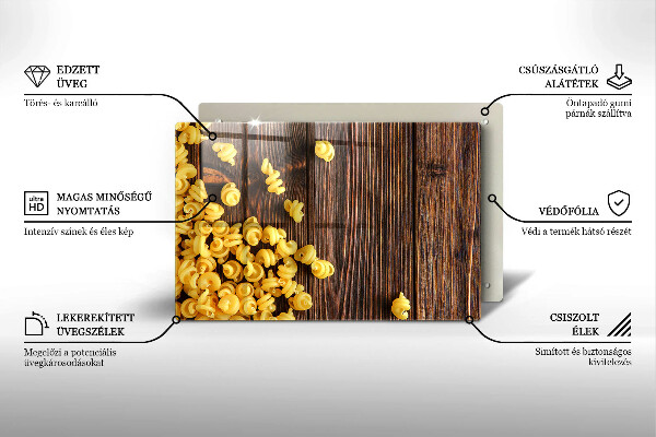Placă sticla protectie aragaz Paste pe masă