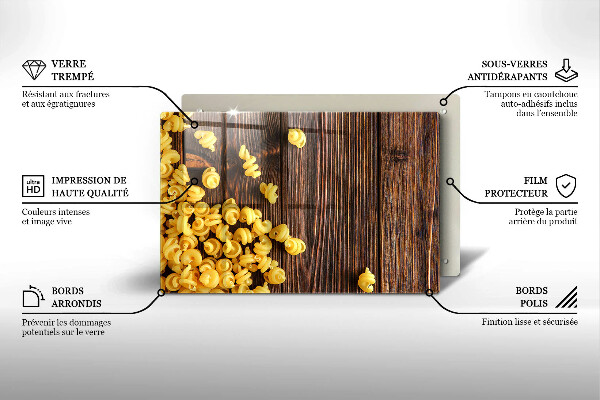 Placă sticla protectie aragaz Paste pe masă