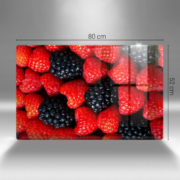 Placă sticla protectie aragaz Zmeura si murele