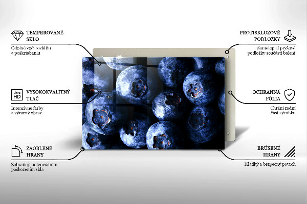 Placă sticla protectie aragaz Prim-plan cu fructe de padure