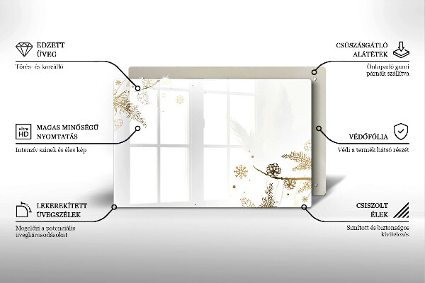 Placă sticla protectie aragaz Decoratiuni de iarna