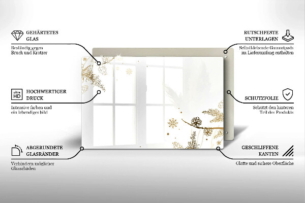 Placă sticla protectie aragaz Decoratiuni de iarna