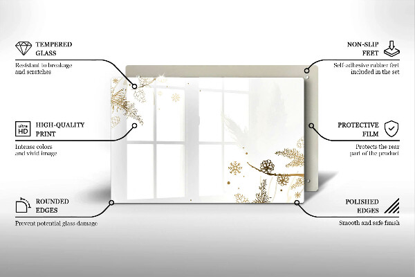 Placă sticla protectie aragaz Decoratiuni de iarna