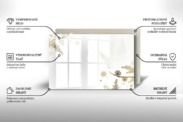 Placă sticla protectie aragaz Decoratiuni de iarna