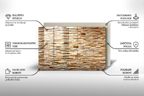 Placă sticla protectie aragaz Textura pietrelor decorative