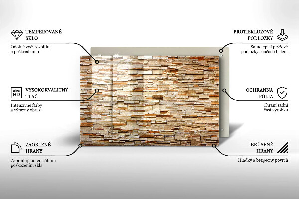 Placă sticla protectie aragaz Textura pietrelor decorative