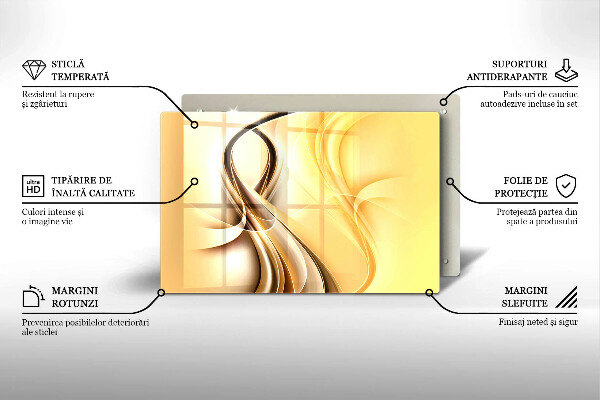 Placă sticla protectie aragaz Abstracția fumului