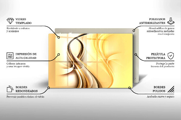 Placă sticla protectie aragaz Abstracția fumului
