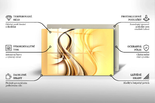 Placă sticla protectie aragaz Abstracția fumului