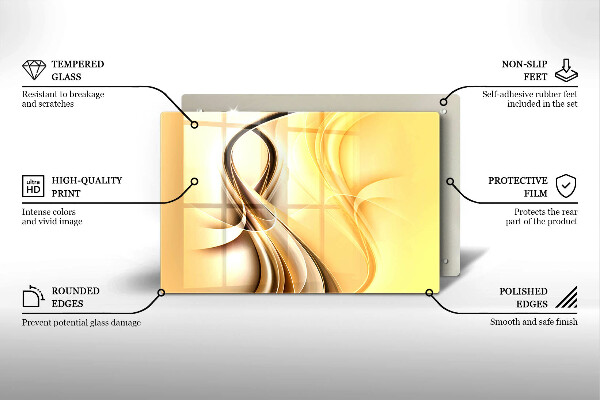 Placă sticla protectie aragaz Abstracția fumului