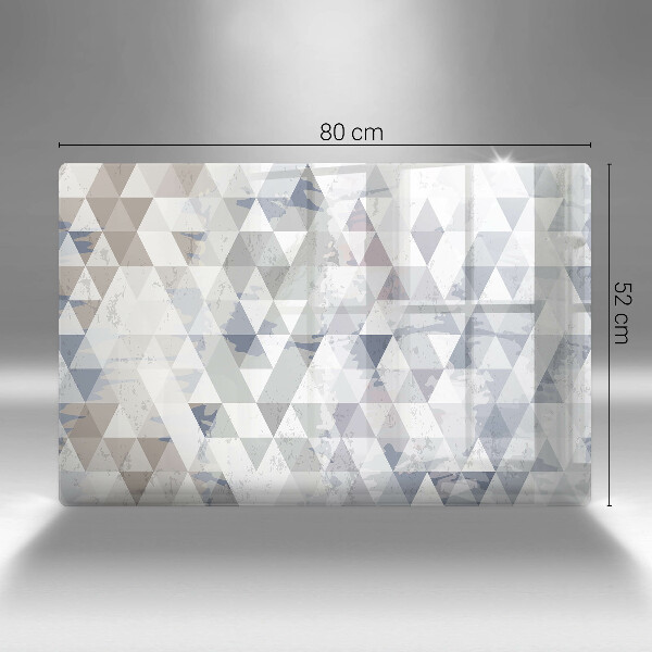 Placă din sticla protectie perete Model de triunghiuri