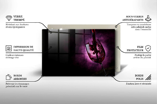 Placă sticla protectie aragaz Un pahar de vin