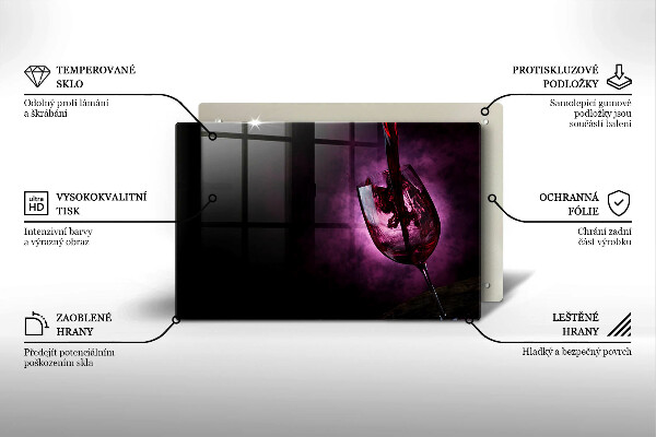 Placă sticla protectie aragaz Un pahar de vin