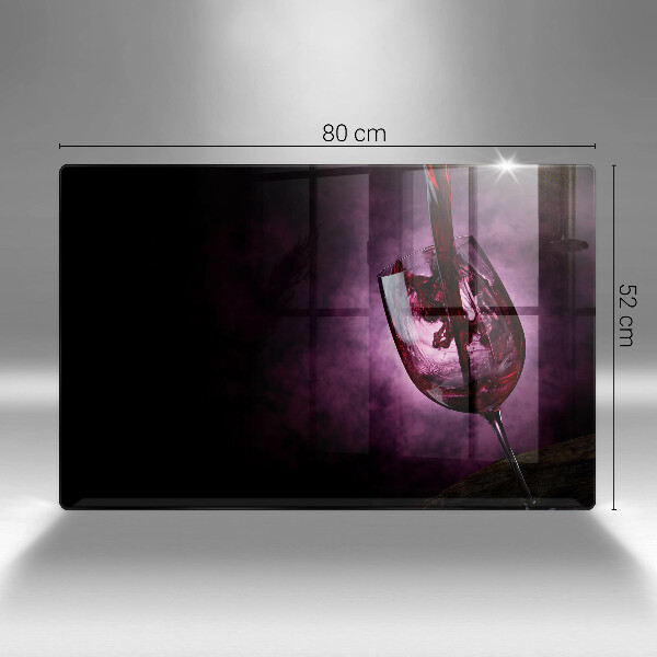 Placă sticla protectie aragaz Un pahar de vin