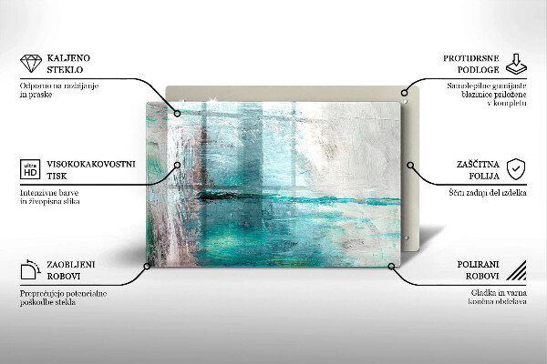 Placă din sticla protectie perete Vopsea fundal de abstractie