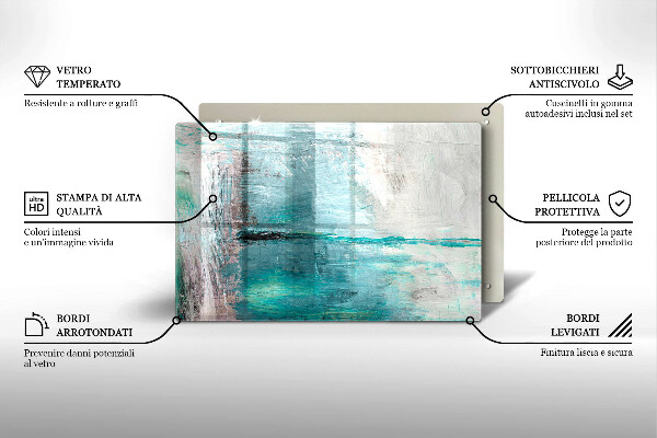 Placă din sticla protectie perete Vopsea fundal de abstractie