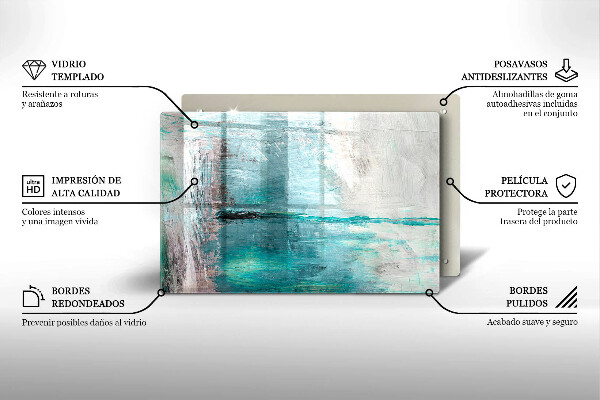 Placă din sticla protectie perete Vopsea fundal de abstractie
