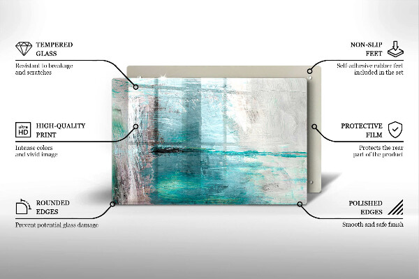 Placă din sticla protectie perete Vopsea fundal de abstractie