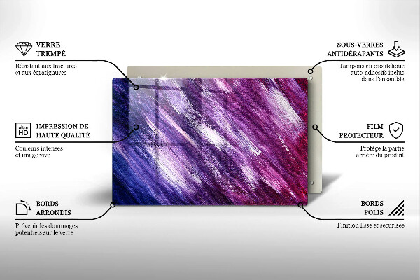 Placă sticla protectie aragaz Abstracția vopselei