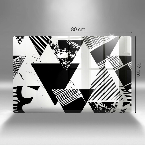 Placă din sticla protectie plita Triunghiuri geometrice