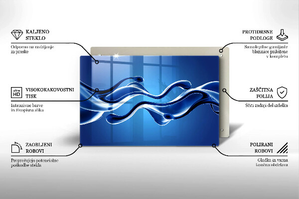 Placă din sticla protectie plita Abstracția fluidelor