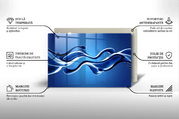 Placă din sticla protectie plita Abstracția fluidelor
