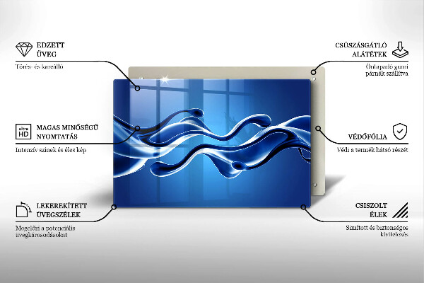 Placă din sticla protectie plita Abstracția fluidelor