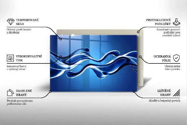 Placă din sticla protectie plita Abstracția fluidelor