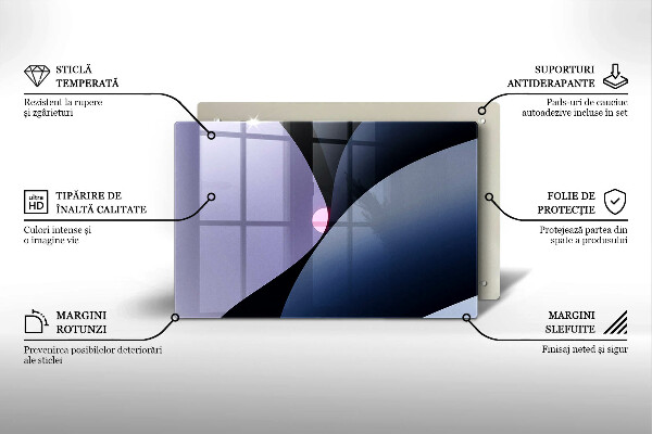 Placă sticla protectie aragaz Forme abstracte