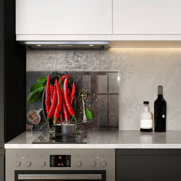 Placă sticla protectie aragaz Ardei iute roșu