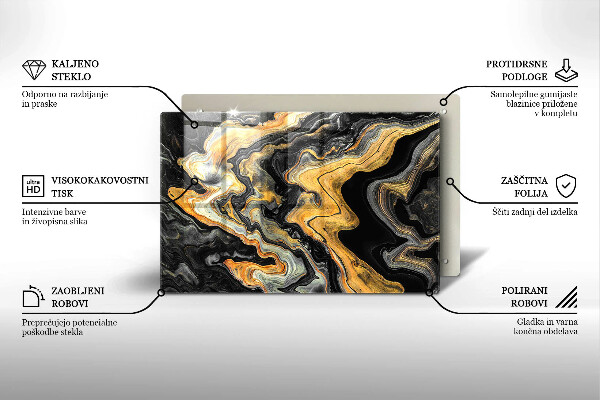 Placă din sticla protectie perete Structura abstractă