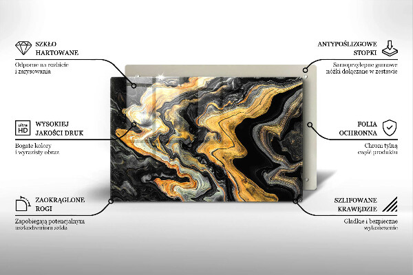 Placă din sticla protectie perete Structura abstractă