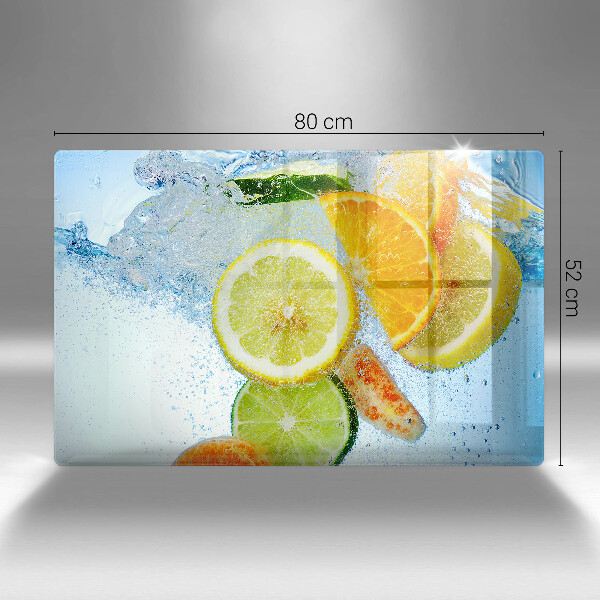 Placă sticla protectie aragaz Apă de citrice suculentă