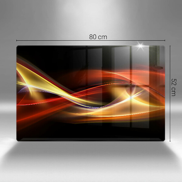 Placă sticla protectie aragaz Fum și lumină abstracte