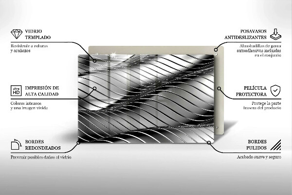 Placă sticla protectie aragaz Structura metalica 3D