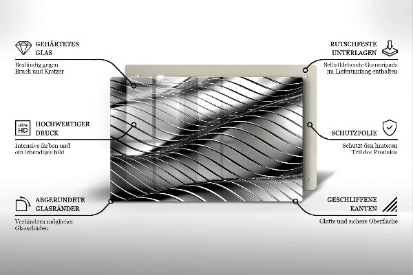 Placă sticla protectie aragaz Structura metalica 3D