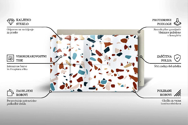 Placă din sticla protectie plita Piatra decorativa