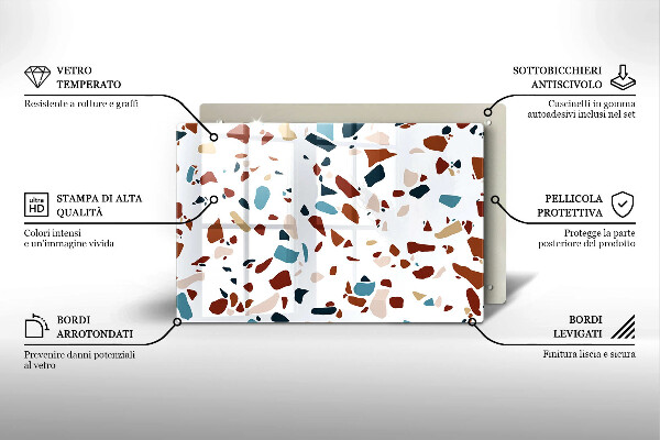 Placă din sticla protectie plita Piatra decorativa