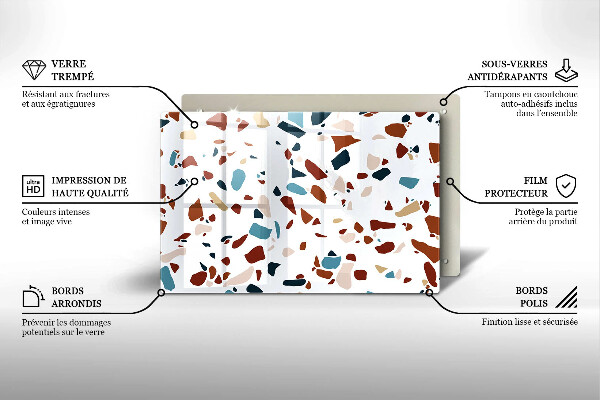 Placă din sticla protectie plita Piatra decorativa