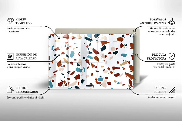 Placă din sticla protectie plita Piatra decorativa