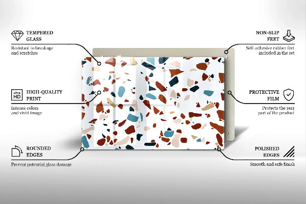 Placă din sticla protectie plita Piatra decorativa