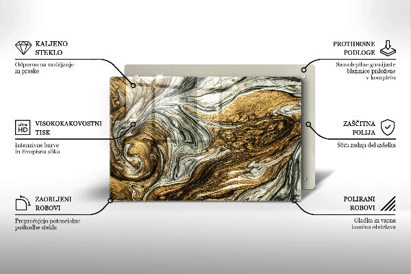 Placă din sticla protectie plita Abstracție bogată