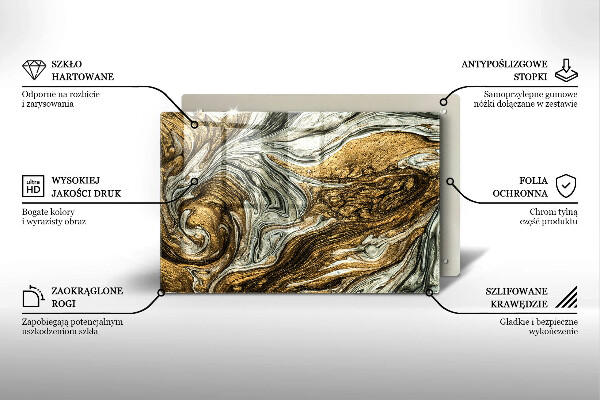 Placă din sticla protectie plita Abstracție bogată