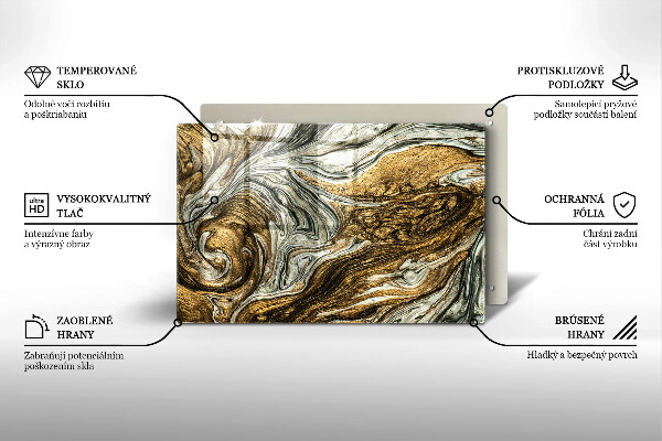 Placă din sticla protectie plita Abstracție bogată