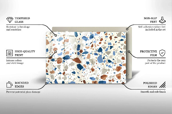 Placă din sticla protectie plita Gresie decorativa